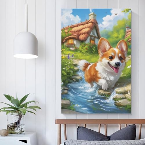 Cuadro en lienzo de cachorro lindo para transformar tu salon y dormitorio en un espacio calido 5