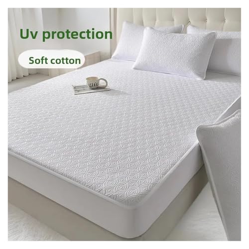 Housse de matelas imperméable et antidérapante en coton absorbant couleur café - 3