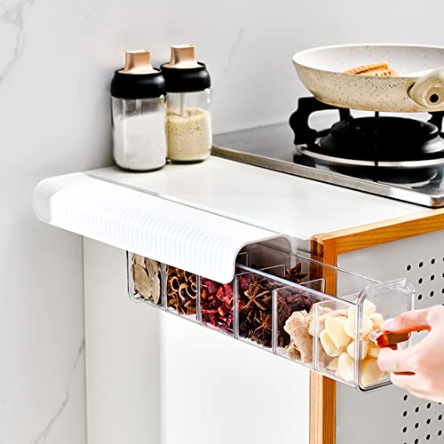 Valuetalk Drawer Underwear Organizer Divider, Wall Mount 6 Cell Storage Boxes And Acrylic Organizers For Lingerie, Socks, Ties, Data Cable, Spices Organization (Ivory White) #TOP1