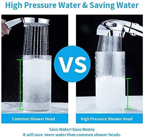 Miniatura 3 de Cabezal de ducha de mano de alta presión con interruptor de pausa de encendidoapagado, cabezal de ducha de 3 ajustes de pulverización con