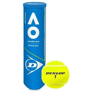 Dunlop Australian Open (AO) Extra Duty All-Court Tennis Balls - 3 Ball Can (8 Cans)