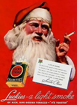 Lucky Strike "Santa" ، 1936 - إعلان خمر - طباعة فن جودة الأرشيف