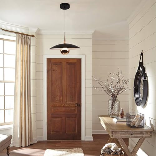 Image of Modern Black Pendant Lighting Fixture Mini Metal Ceiling Light Adjustable Modern Hanging Lamp for Kitchen Bedroom Living Room