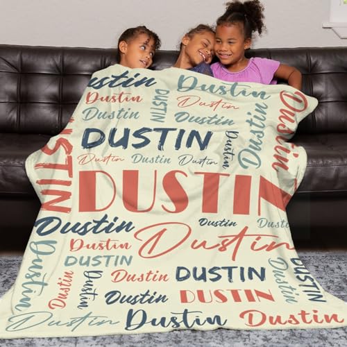 Personalized Blankets for Kids with Names Customized Blankets with Name for Adult Custom Blanket Gift for Birthday Christmas Valentines Day Gift