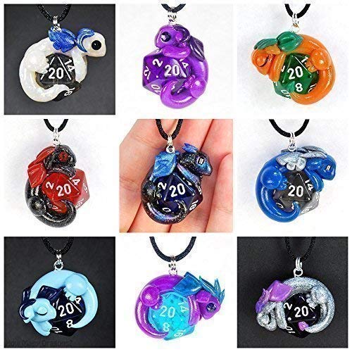 Design Your Own D20 Dragon Pendant, Custom Dice Dragon Necklace #TOP3
