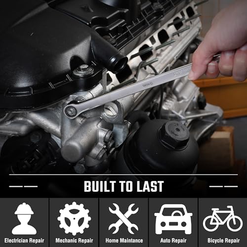 Image of DURATECH 9mm Extra Long Ratcheting Wrench, Metric, CR-V Steel