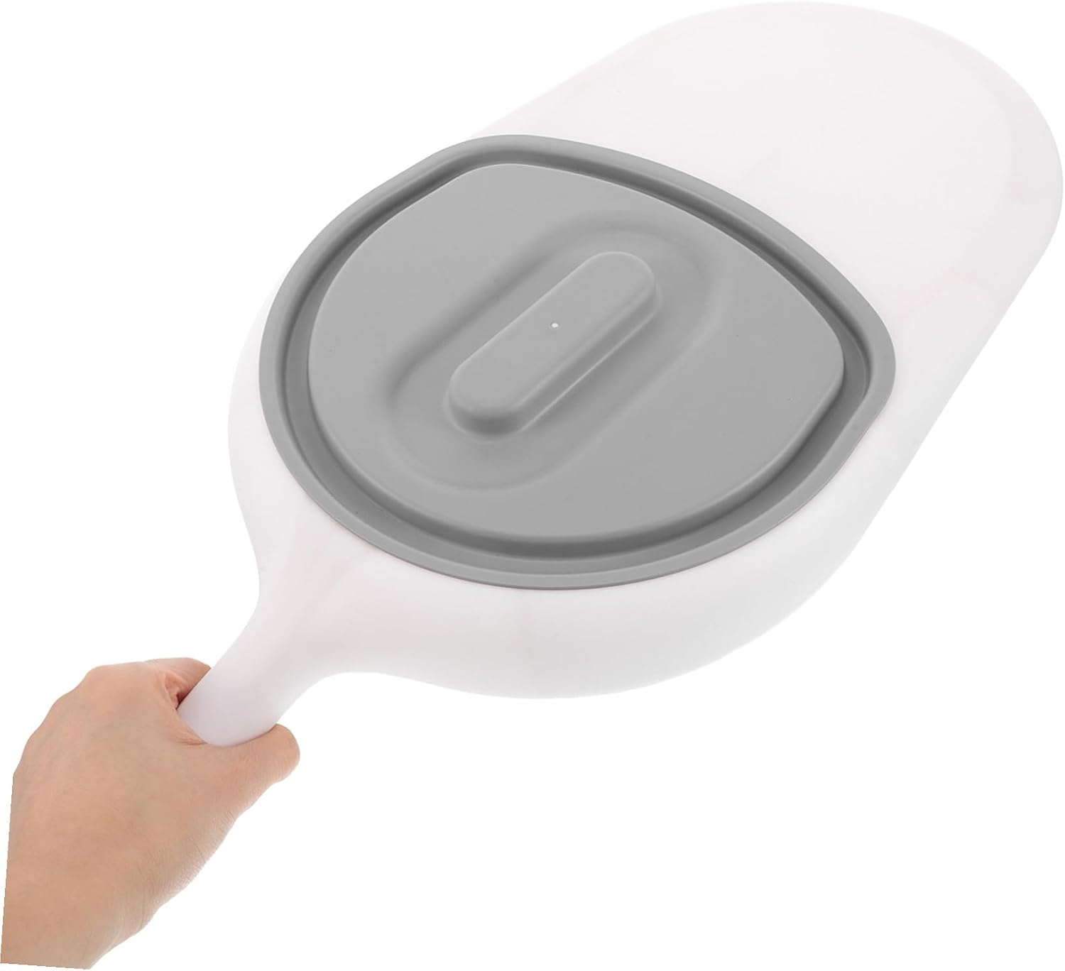 Long Handle Plastic Bedpan for Elderly Disabled Bedridden Patients Spillproof Sloped Design Night Urine Pot Practical Bedside Potty for Paralyzed Adults and Seniors