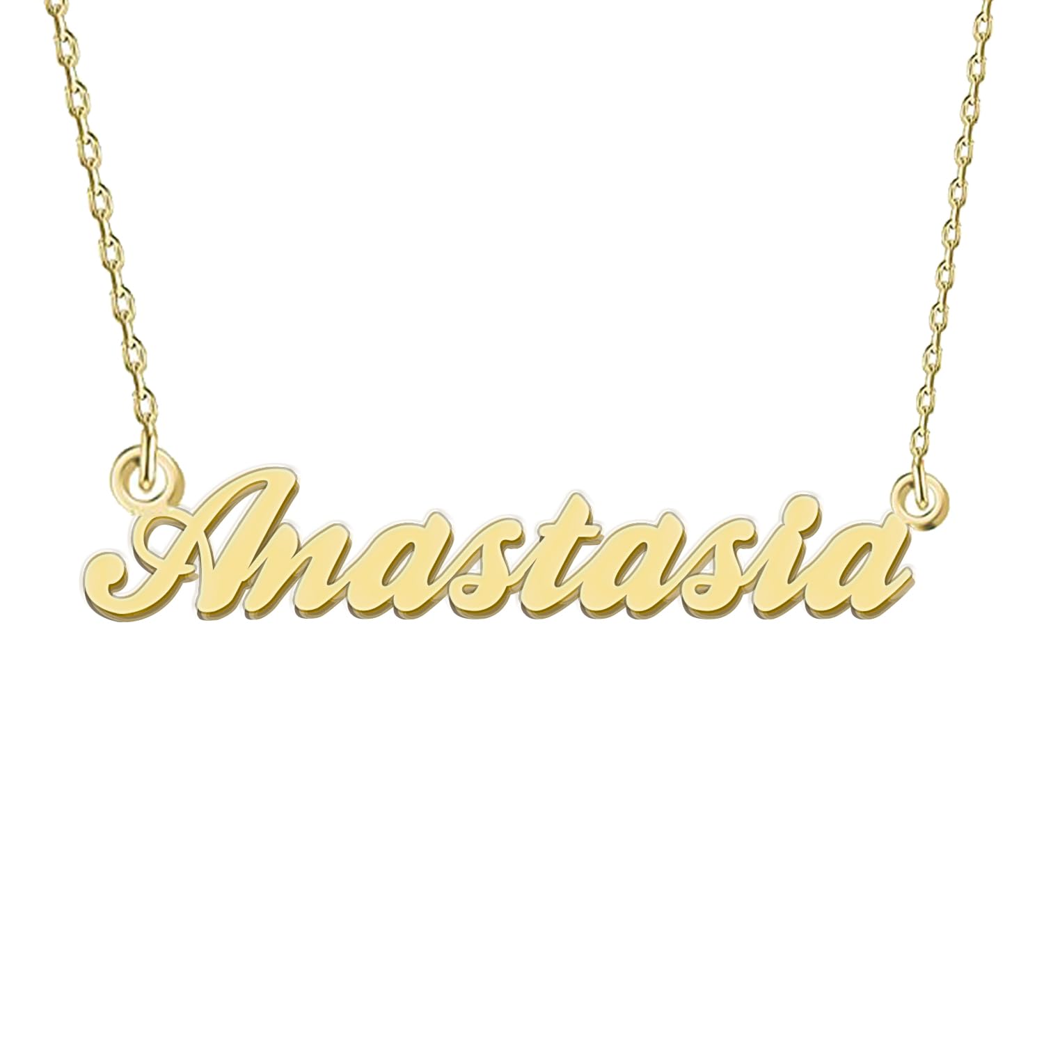 GR35Z9Custon Name Necklace Stainless Steel Pendant Necklace Personalized Pendant Jewelry Gifts for Women