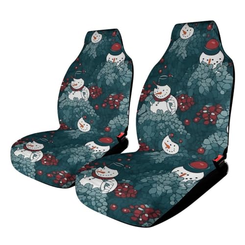 Housse de siège de voiture motif bonhomme de neige et accessoires de protection universels