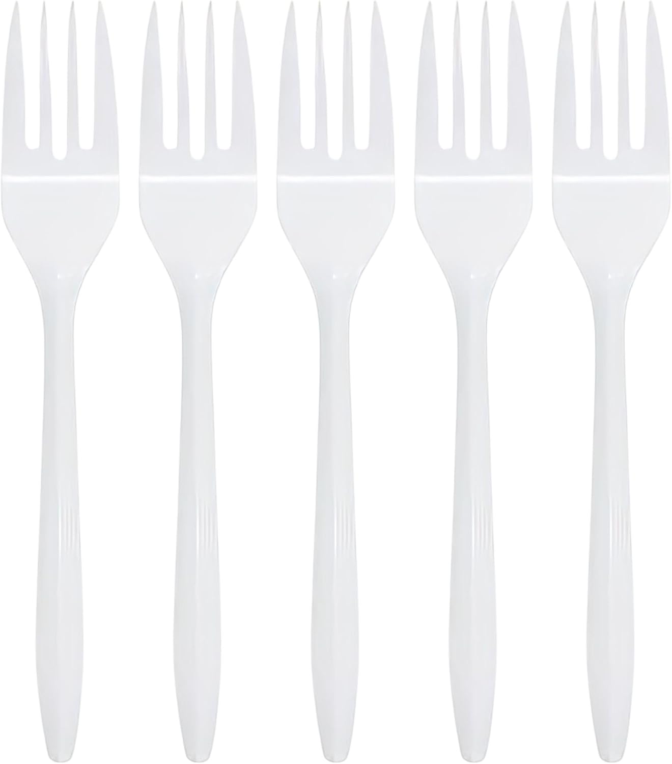Nicole Home Collection Disposable Plastic White Forks Pack of 400 Plastic Forks