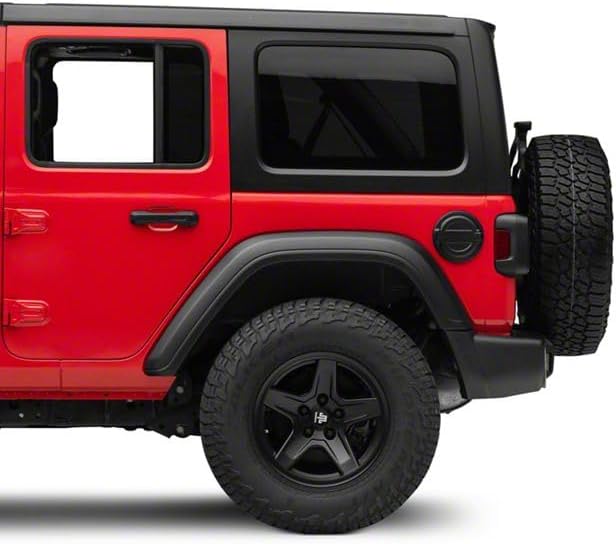 RedRock Fuel Filler Door Cover Matte Black | Rugged Off-Road Gas Cap Upgrade | Lightweight Aluminum Design | Direct Fit | Compatible with Jeep Wrangler JL 2018–2025