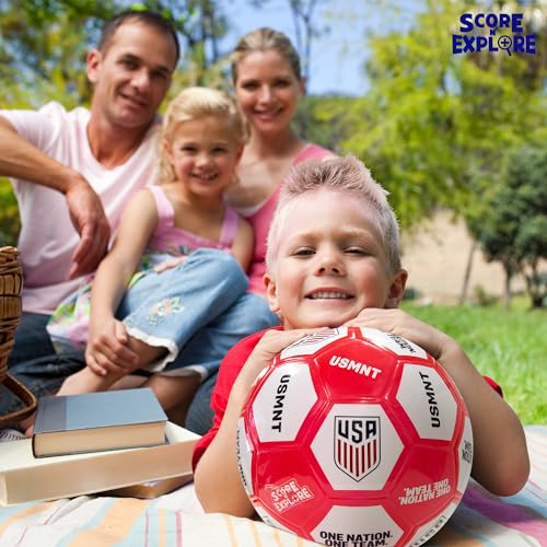 Score N' Explore Interactive Sound Ball | Light Up, Sound, and Counting Ball for Skills Training | U.S. Soccer USMNT Challenge Ball, Red by Score N' Explore - Image 6