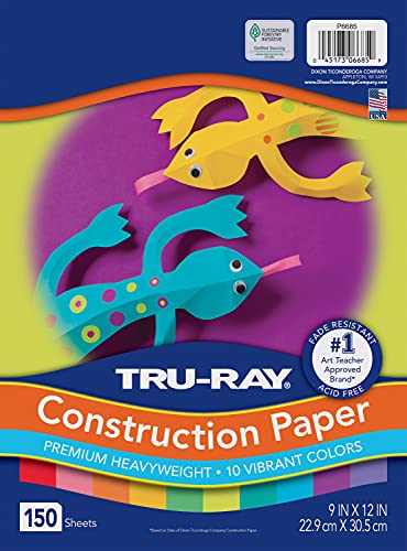 Tru-Ray Construction Paper, 10 Vibrant Colors, 9" x 12", 150 Sheets, Assorted - Image 2