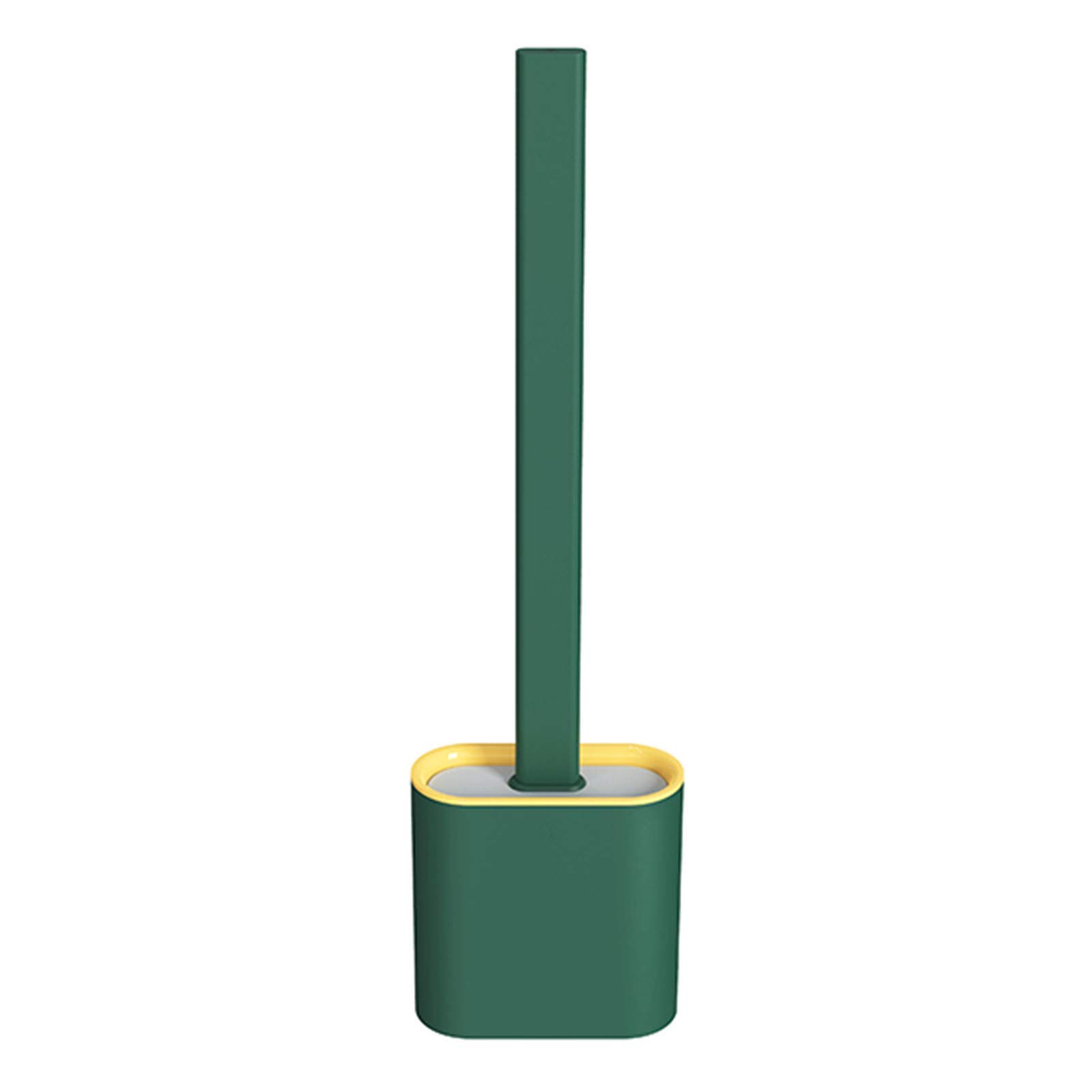 ESOUY Spazzole per WC Scopino per WC in Silicone con Supporto, con Manico Lungo in PP Antiscivolo; Set Scopino Flessibile per Bagno Asciugatura Rapida Rotazione A Forma di U Pulizia Profonda,Verde