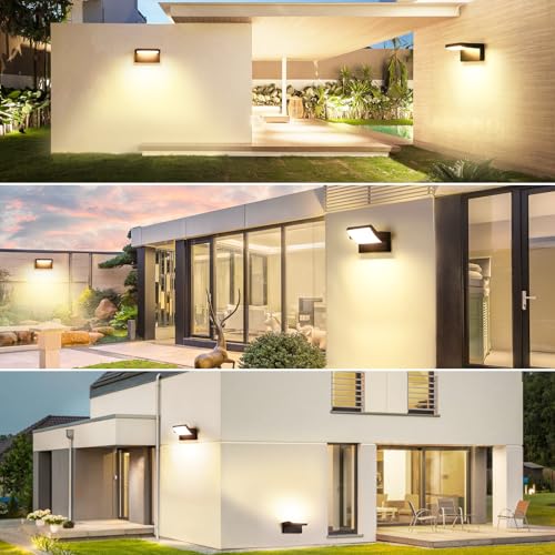 Applique Murale Extérieur 40W Noir LED Orientable IP65