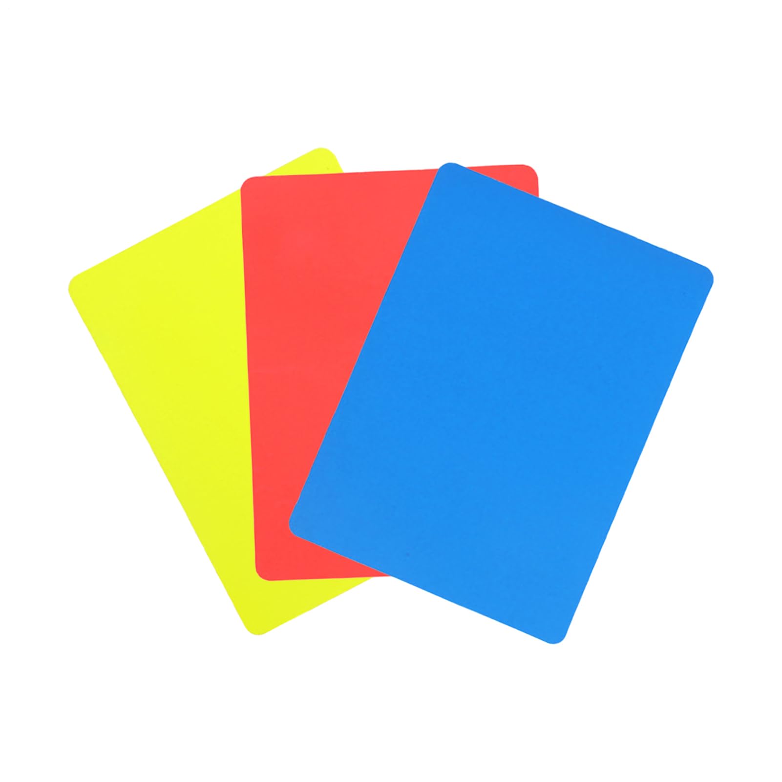 Tarjetas de árbitro – juego de 3 | Alta visibilidad | Equipo de árbitrdo profesional | Tarjetas amarillas y rojas | Herramienta de de fútbol | Para club deportivo, balonmano, voleibol, lugar de