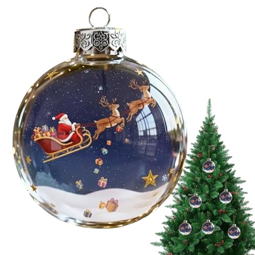 Clear Baubles- Christmas Balls- Cĥristmas Fillable Bauble, Empty Baubls To Fill, Chrìstmas Tree Decorations Ball, For Christmas Tree Ornaments Hanging Pendants Wedding Party Christmass Decor