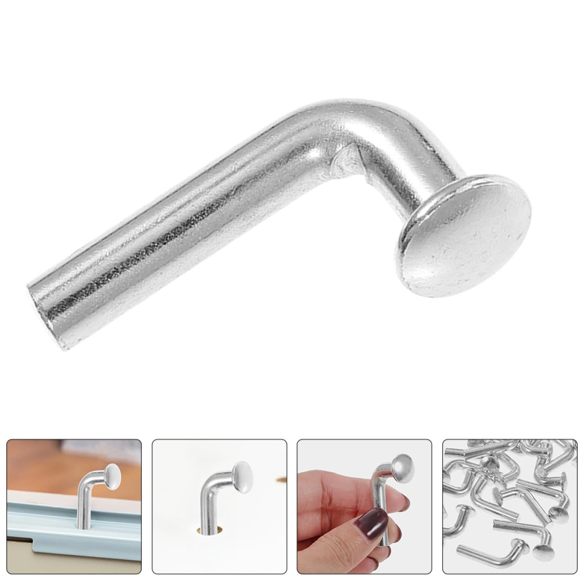 PLAFOPE Sicherungsstift J Bolzen 8mm 50 Stück Stahl Verzinkt Flachkopf für Palettenregal Schwerlast Lagerregal Zubehör