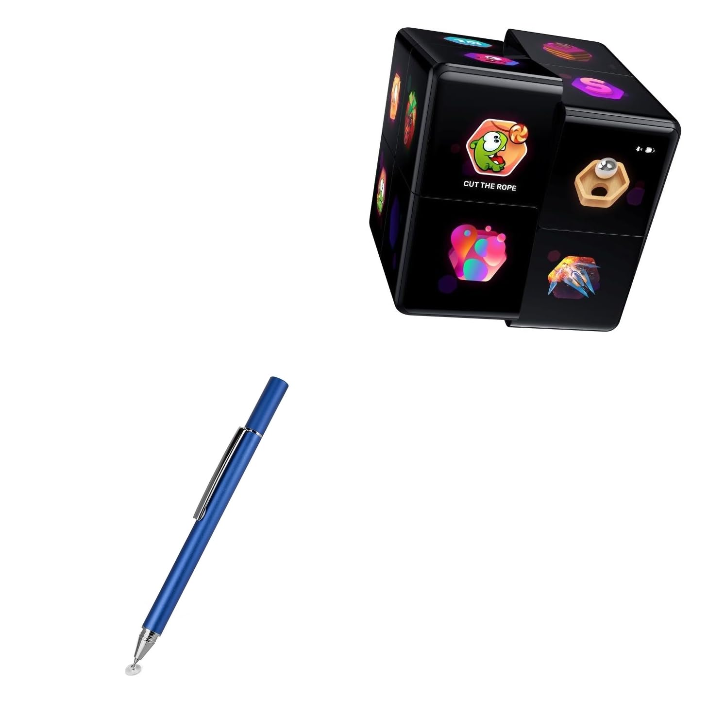BoxWave Stylus Pen Compatible with Cubios WOWcube - FineTouch Capacitive Stylus, Super Precise Stylus Pen - Lunar Blue