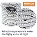 Premium Boat Anchor Rope, 100 Ft Double Braided White Nylon Marine Line, 3/8 Inch Reel for Anchors and Boats