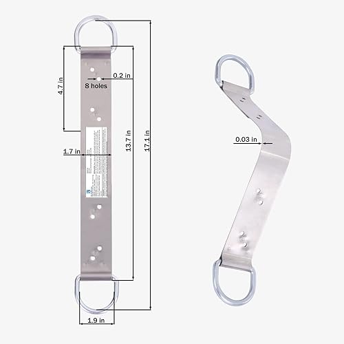 Miniatura 2 de Soporte de anclaje de techo permanente de protección contra caídas de acero, herramientas de techo ligeras de 18 pulgadas con 10 clavos SS