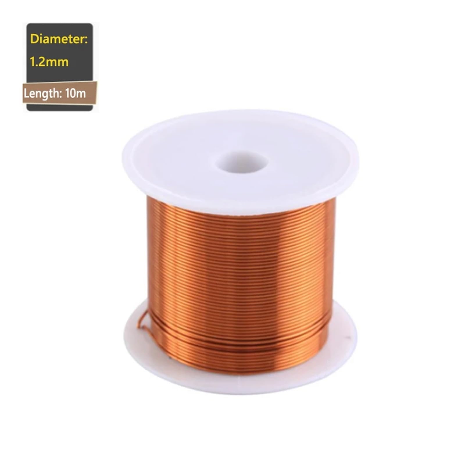 Kupferdraht, 1–3 Rollen Kupferlackdraht 0,06 mm – 1,2 Kabel Kupferdraht Magnetdraht Emaillierter Kupferwickeldraht Spule(1.2mm 10m,3Rolls)