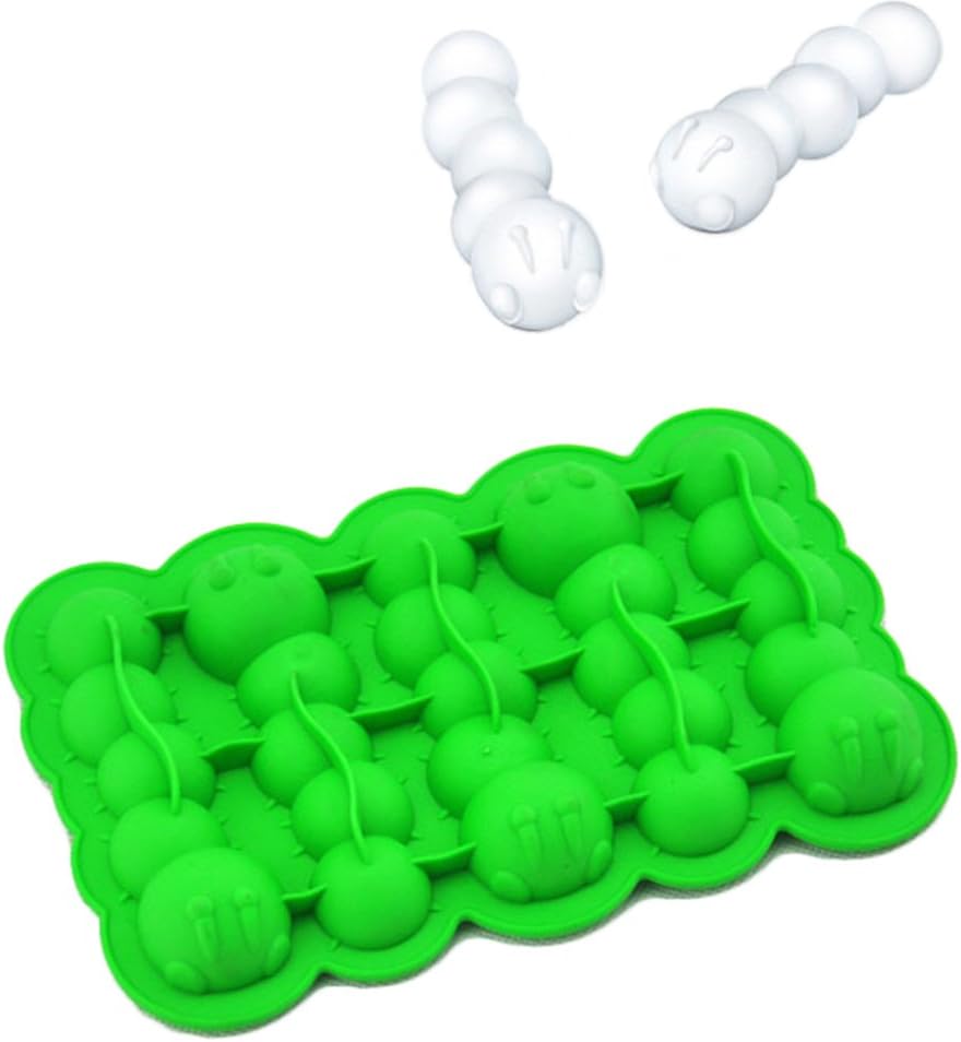 3D Caterpillar Ice Mold Silicone Ice Cube Tray Chocolate Mold Ice Cream Mold Kitchen Tool