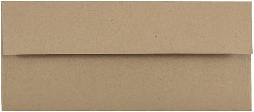 JAM Paper sobres de papel reciclado, color café Kraft, 50 por Paquete
