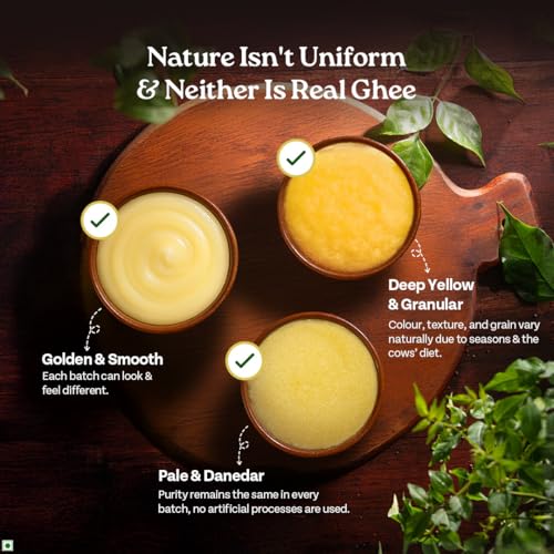 Image of Organic India Pure Cow Ghee, 1 L | Labs Tested on 250+ Parameters | Certified Organic | Glass Bottle | Sourced from Organically Fed Cows | Authentic Taste, Rich in Healthy Fat