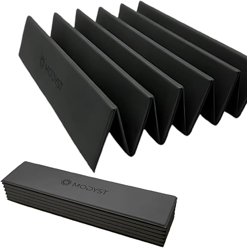 Modyst Tapete de yoga plegable sin enrollamiento, tapete de yoga plegable de TPE, tapete de ejercicio plegable para yoga, pilates, entrenamientos de