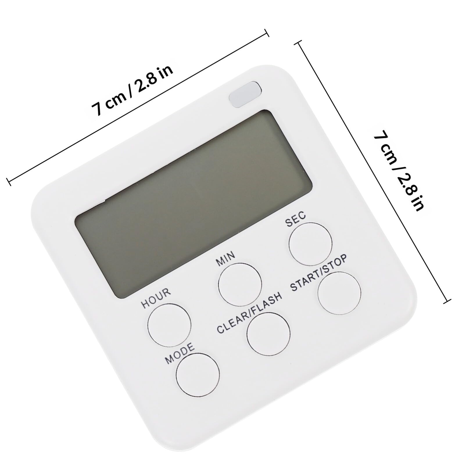 Minuteur Silencieux Numérique 6 Pièces en Abs Mode Horloge
