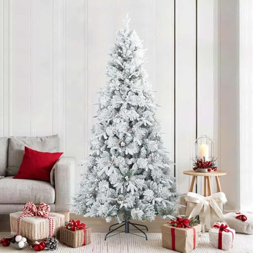 Árbol de Navidad artificial Tidyard 210 cm elegante de PVC denso 2