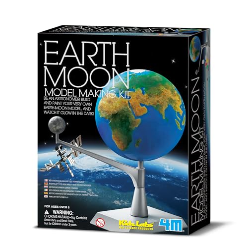4M Kidzlabs Earth & Moon Model Kit &ndash; STEM Toys Science Lab DIY Orbit...