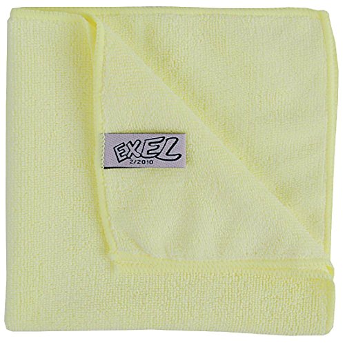 Jantex Lot de 5 chiffons en microfibre Jaune 400 x 400 mm Cover