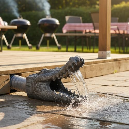 Evite humedades con el canalón para desvío de lluvia decorativo de resina para granja 6