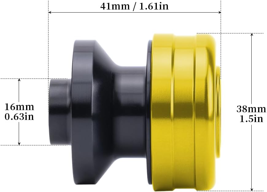 Motorcycle M8 Swingarm Spools Slider For GSX-R 1000 2001-2025 GSX-R 1000R 2017-2026 Swing Arm Spool Slider Stand Screws CNC Universal Enhanced Protection Accessories (Gold)