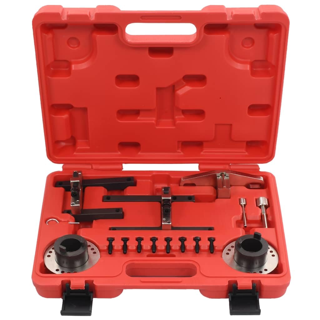 vidaXL Herramientas de Sincronización de Motor 16 Piezas Mecánica Recambios Automóviles Motor Vehículo Coche Taller Bricolaje Ferretería Mantenimiento