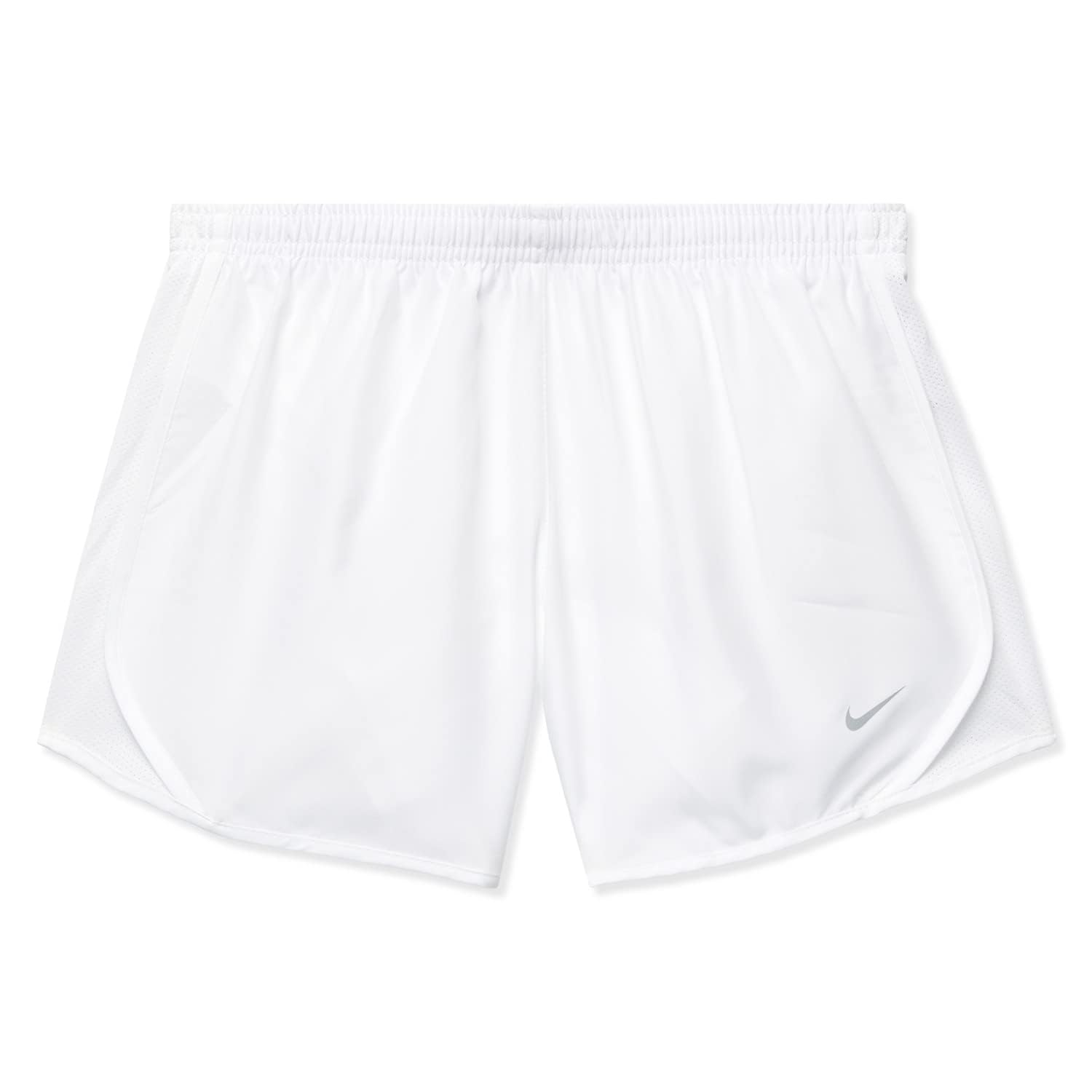 Nike Dry Tempo - Pantalones cortos para correr para niña, Pantalones para correr., S, Blanco