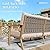 MIXPATIO 5-Piece Outdoor Patio Furniture Set, Steel Sectional Patio Conversation Sets, All-Weather Outdoor Furniture Sets with Waterproof Thick Cushions for Porch, Garden, Backyard, Deck-Beige