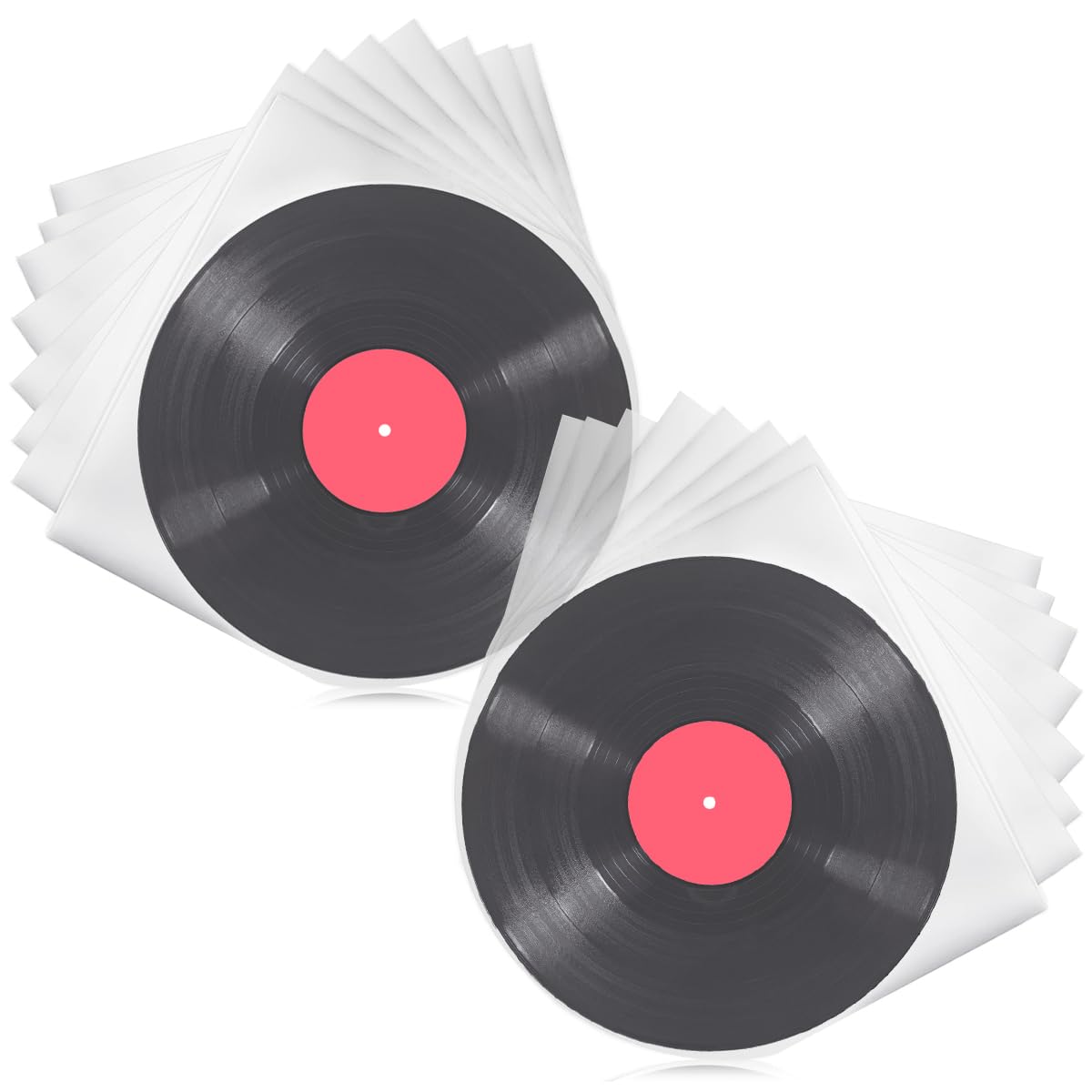 Pochette Vinyle 33 Tours 50 pièces Intérieures Transparentes Antistatique pour Disques 12"