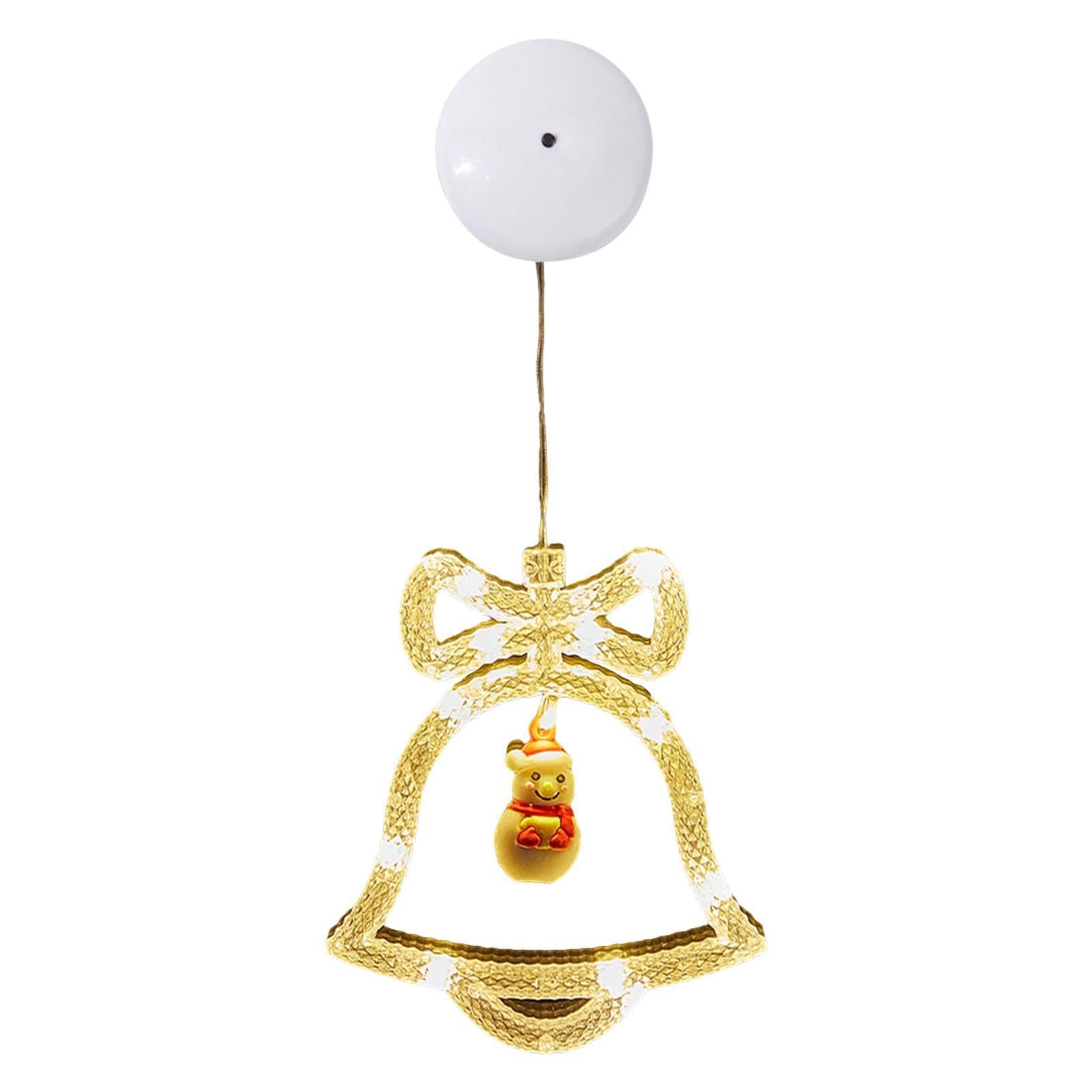 LOVIVER Adorno navideño con luz para Ventana, Adorno navideño para Ventana, luz Colgante con Silueta para Dormitorio, balcón y Exterior, Campana