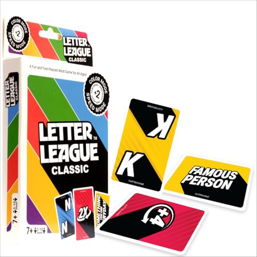 LETTER LEAGUE Word Game - for Families Adults and Kids, Word Card Game for All Ages, Family Games for Kids and Adults, Expand Your Vocabulary, Quick...
