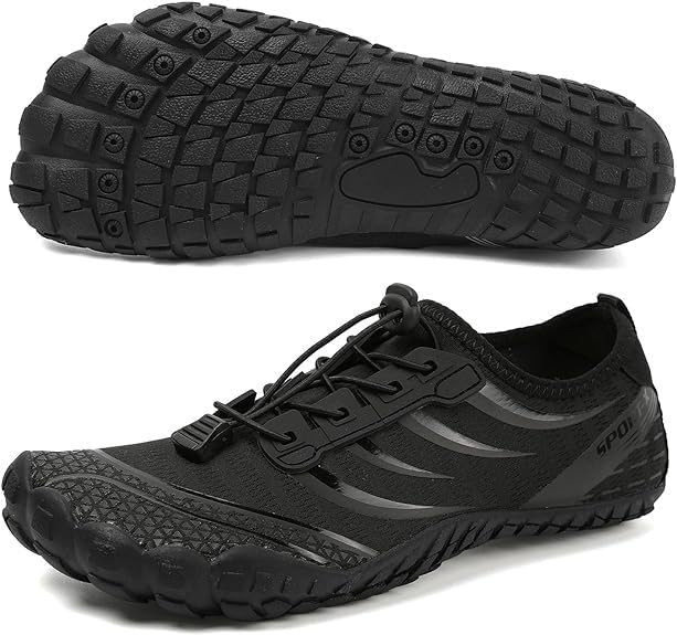 ziitop Barfußschuhe Herren Wasserschuhe Damen Barfußschuhe Damen Wasserschuhe Herren Aquaschuhe Strandschuhe Schnell Trocknen Surfschuhe Schwimmschuhe für Beach Pool Surfen Yoga(Schwarz 42EU)