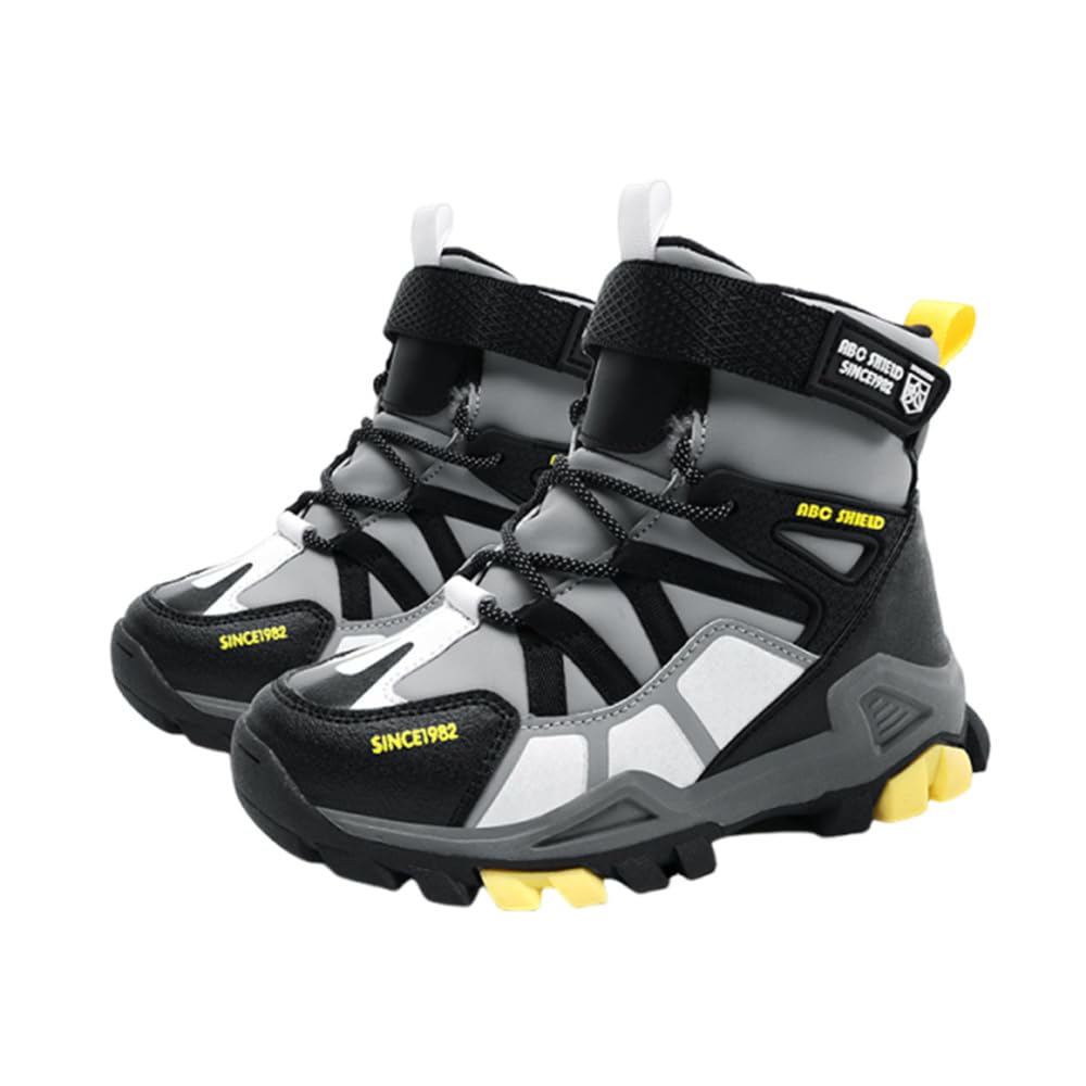 KAEAEILSSKids Snow Boots for Boys Girls Toddler Winter Outdoor Boots Waterproof with Fur Lined(Toddler/Little Kids/Big Kid)
