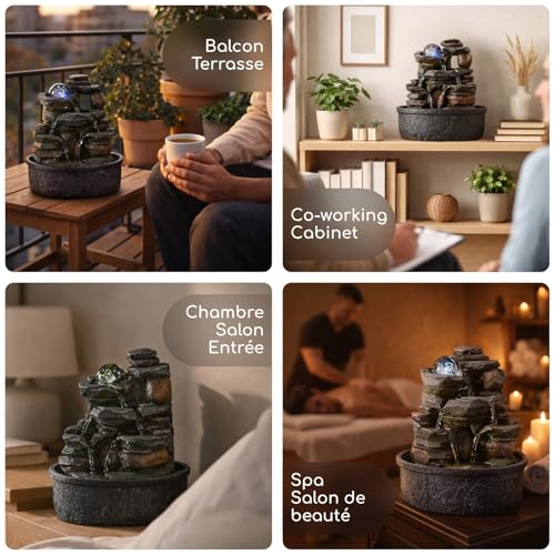 Fontaine de table zen pour bureau et salon relaxant - 4