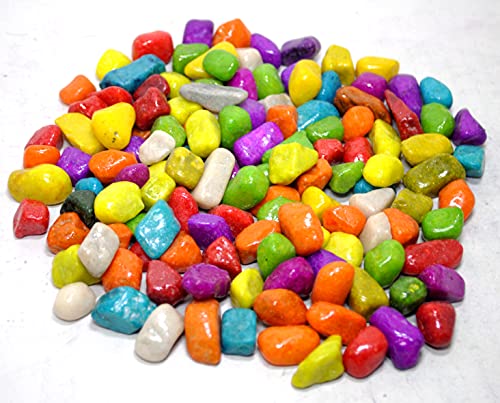 Image of Mixed Gems Pebbles for Decoration and Pebbles for Plants Pots, Table Decor, Home Decor, Vase Fillers - Decorative Pebbles Stones (2.9 Kgs, Mixed Gems)