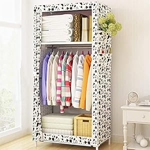 Combination single wardrobe simple childrens wardrobe simple modern dormitory wardrobe fabric small assembly folding cloth wardrobe whlong color a  urban country home decor