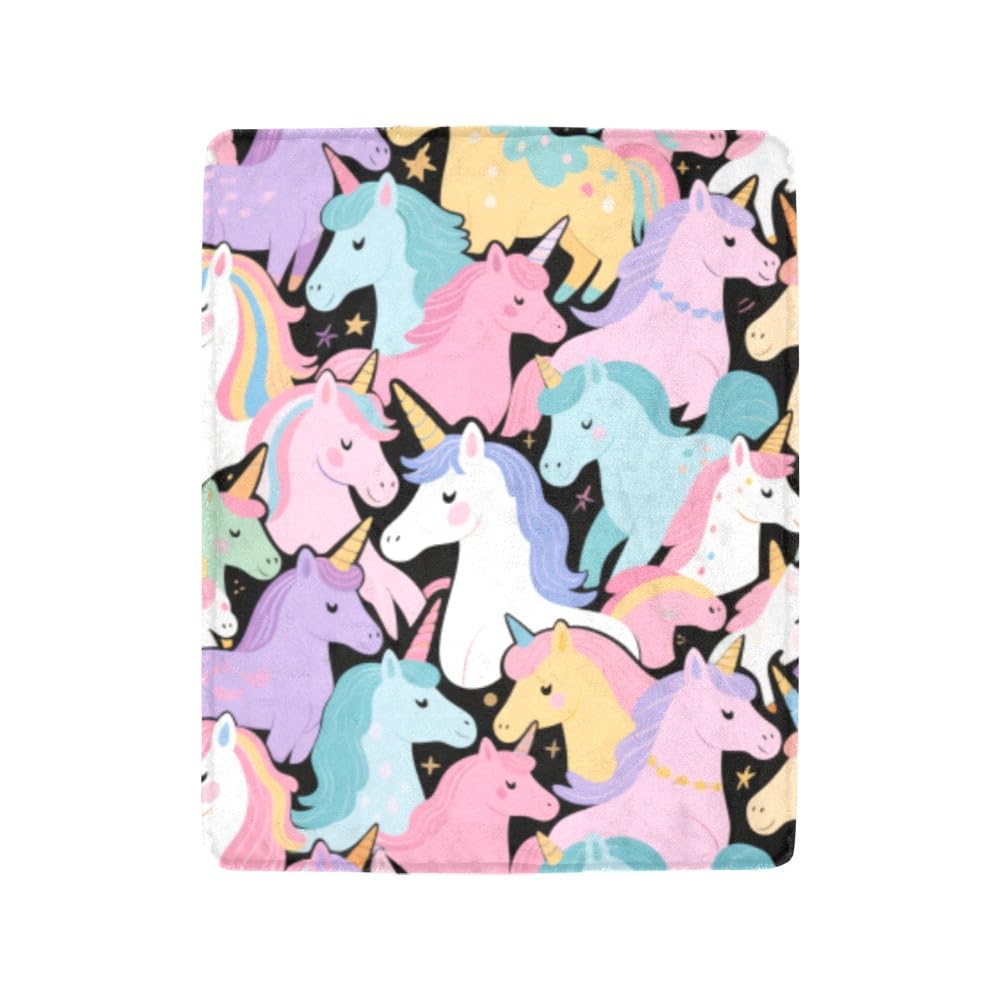 Couverture licorne anti-courants d'air plaid chaud pour nuits fraîches