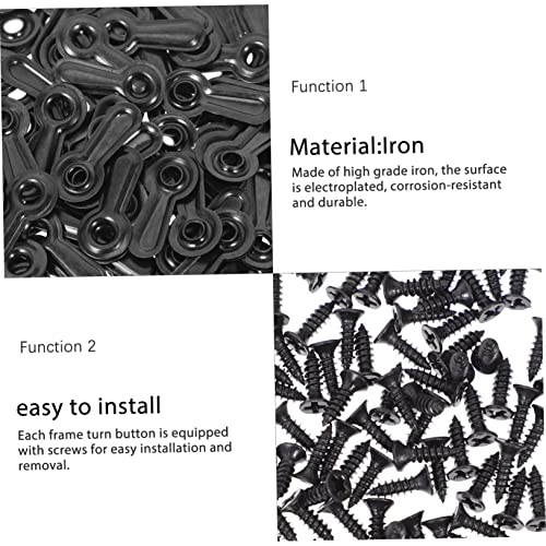 Image of POPETPOP 100pcs Picture Frame Backing Clips Turn Button Hardware for Easy Installation Frame Accessories for Crafting and Hanging Photos