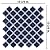 SomerTile FKOLTR50 Hudson Tangier Noir 12.38" x 12.5" Porcelain Mosaic Tile, Blue, 10